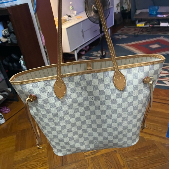Damier Azur Neverfull Louis Vuitton LV MM - Picture 3 of 10